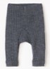 Ribgebreide legging van merino wol - Grijs