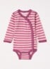 Romper in wolblend met streepprint - Fuchsia