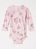 Romper in zijdeblend met print - Lichtroze
