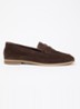 Aca loafer van suède - Donkerbruin