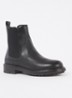 Celina chelsea boot van geitenleer met structuur - Zwart