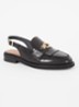 Delphy loafer van leer  - Zwart