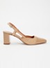 Dhapop slingback van kalfsleer - Beige