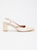 Dhapop slingback van leer - Gebroken wit