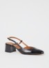 Dhapopy slingback met lakleren details - Zwart