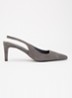 Diamantelle slingback van geitensuède - Grijs