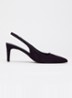 Diamantelle slingback van geitensuède - Paars