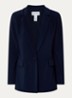 Blazer met klepzakken en schoudervulling - Donkerblauw