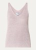 Grofgebreide tanktop met strass - Lichtroze