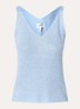 Grofgebreide tanktop met strass - Blauwgrijs