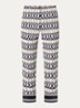 High waist slim fit pantalon met print - Wit