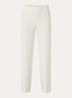 High waist straight fit pantalon met persplooi - Creme