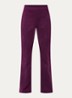 Mid waist flared fit broek van fluweel - Aubergine