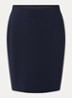Midi kokerrok met stretch - Donkerblauw