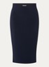 Midi rok met split - Donkerblauw