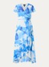 Midi tuniekjurk met print - Donkerblauw