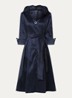 Midi tuniekjurk met strikceintuur - Donkerblauw