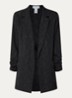 Oversized blazer met structuur - Zwart