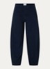 Basile high waist balloon fit broek met steekzakken - Donkerblauw