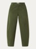 Basile high waist balloon fit broek met steekzakken - Legergroen