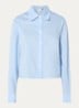Blouse met logoborduring - Lichtblauw