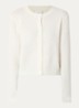 Braxton grofgebreid vest in wolblend - Gebroken wit