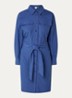 Brien blousejurk met opgestikte zakken en strikceintuur - Royalblauw