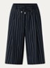 Camden high waist loose fit korte pantalon met streepprint - Donkerblauw