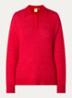 Cielo fijngebreide trui in alpaca wolblend met polokraag - Rood