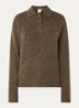 Cielo fijngebreide trui in alpaca wolblend met polokraag - Bruin