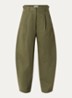 Clinton high waist balloon fit chino met steekzakken - Mosgroen