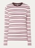 Cosimo longsleeve met streepprint - Lichtroze