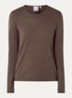 Cristal fijngebreide pullover in wolblend - Bruin