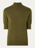 Cybele fijngebreide pullover in wolblend - Legergroen