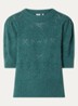 Dieuwertje top met broderie - Groen
