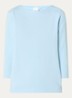 Jort longsleeve met boothals - Lichtblauw