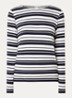 Longsleeve met streepprint - Donkerblauw