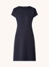 Peggy mini jurk van jersey met ritsdetail - Donkerblauw