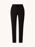 Perry mid waist slim fit cropped pantalon van jersey - Zwart