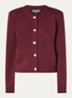 Fliss fijngebreid vest met stretch - Bordeauxrood