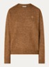 Ize fijngebreide trui in alpaca wolblend - Cognac