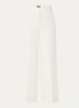 Kate high waist wide fit pantalon met steekzakken - Gebroken wit