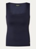 Linde tanktop met rechthoekige hals - Donkerblauw