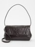 Ikon clutch van leer met afneembare schouderriem - Donkerbruin