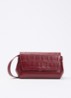 Ikon clutch van leer met afneembare schouderriem - Bordeauxrood