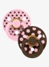 Polka fopspeen in 2-pack - Multicolor