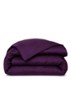 Iconic dekbedovertrek van katoensatijn 300TC - exclusief kussenslopen - Aubergine