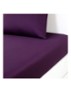 Iconic hoeslaken van katoensatijn 300TC, hoekhoogte 33,5 cm - Aubergine