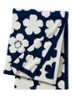 K Hanadot plaid met bloemenprint 130 x 170 cm - Royalblauw