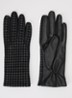 Mila handschoenen van leer met gevlochten detail - Zwart